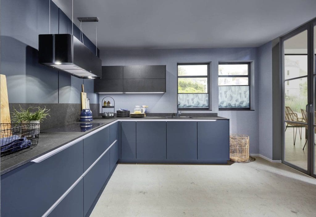Nobilia Vibrant Blue Kitchen L Shape 1 1 | Vorsehen, Fife